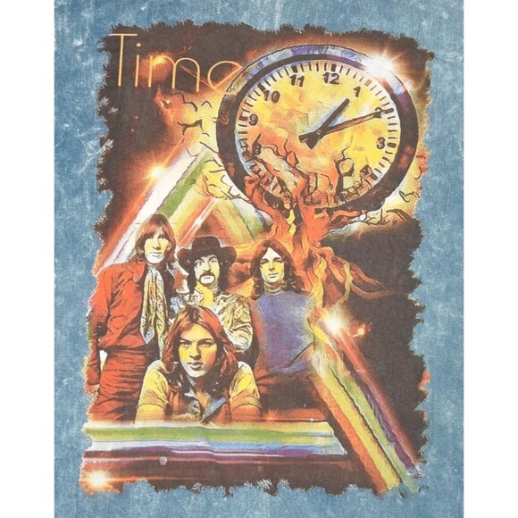 Pink Floyd No Time Brand Blue Stonewash Short Sleeve T-Shirt Tee Adult Large - Picture 2 of 7